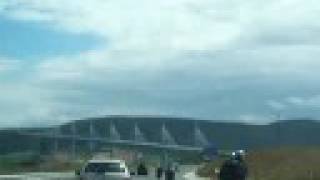 preview picture of video 'Driving across the viaduct (343 mtrs) at Millau, France'
