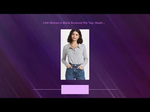 LNA Top feminino com costela escovada Marta, cinza urze, M