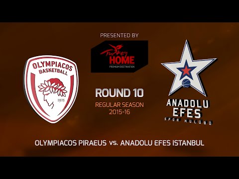 Highlights: RS Round 10, Olympiacos Piraeus 68-81 Anadolu Efes Istanbul