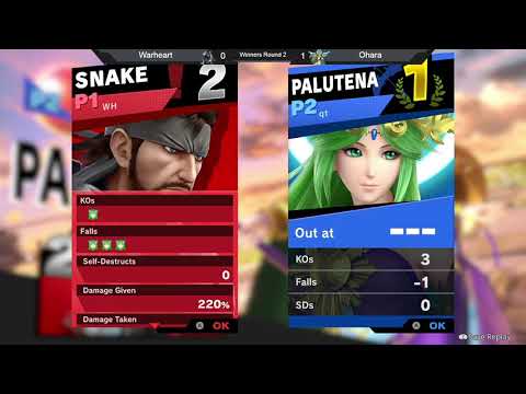 USK7 WR2 - Warheart (Snake, King K. Rool) vs Ohara (Palutena) - Smash Ultimate
