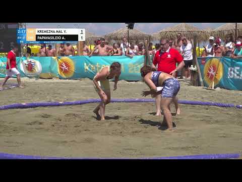 1/2 Women's BW - 70 kg: Y. KREMEZNA MAL (UKR) v. A. PAPAVASILEIO (GRE)