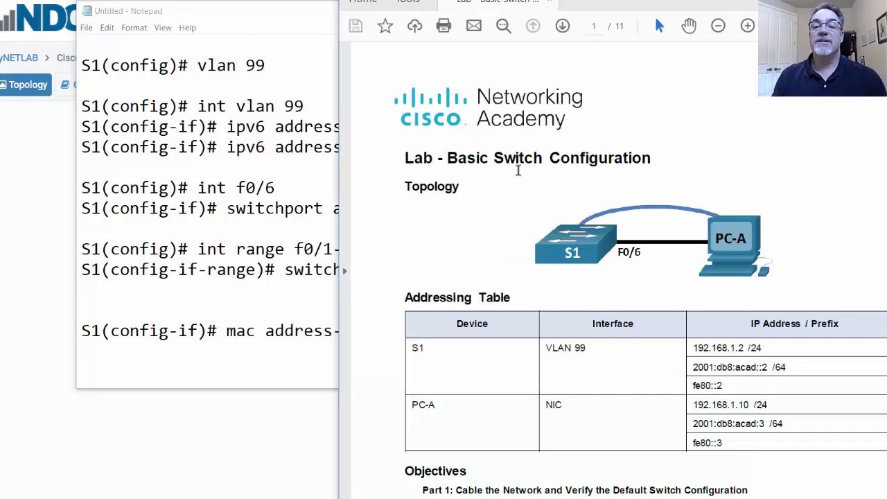 New CCNAv7 Lab - Basic Switch Configuration - Lab 1.1.7