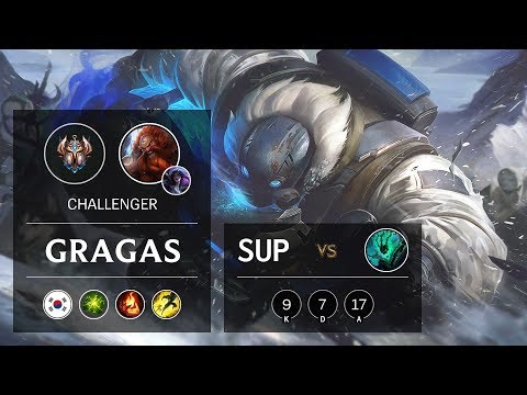 Gragas Support vs Thresh - KR Challenger Patch 9.21