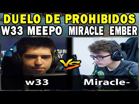 DUELO DE PROHIBIDOS | W33 MEEPO VS MIRACLE EMBER SPIRIT | DOTA 2