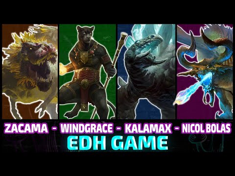Zacama vs Lord Windgrace vs Kalamax vs Nicol Bolas [EDH Gameplay] 2020