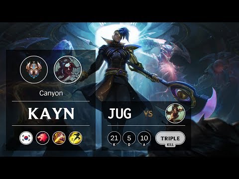 Kayn Jungle vs Nidalee - KR Challenger Patch 9.8