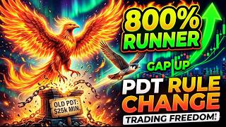 Day Trading -  800% SHORT SQUEEZE. PDT RULE CHANGE. STOCKS GO BRRRRR 📈