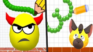 DRAW TO SMASH vs DRAW 2 BRAK SMALL EVIL DOG - Gameplay Satisfying Double Mobile Gameplay ios