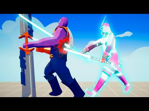 NEW NEON SAMURAI vs BOSS UNITS | TABS Totally Accurate Battle Simulator