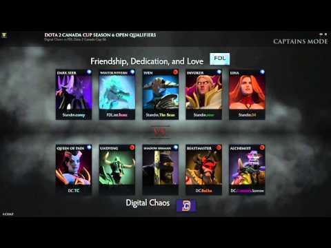 DOTA 2 Canada Cup Season 6 Group A: Digital Chaos vs FDL