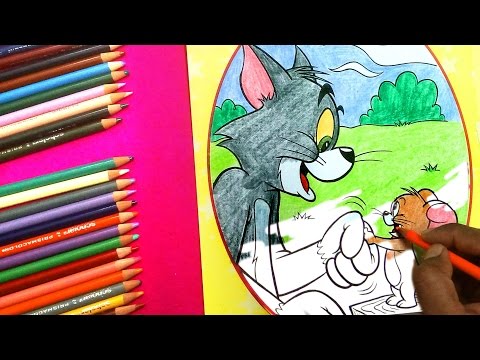 Tom and jerry Coloring Page For Kids | Cartoon Coloring pages for children