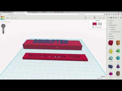 Tinkercad Grundlagen 5 Schriften