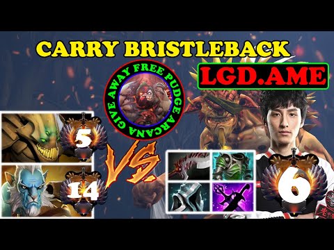 LGD.AME VS TOP CHINA SERVER INCREDIBLE BRISTLEBACK CARRY 1v4 UNKILLABLE TANKY BOI | DOTA2ORBS