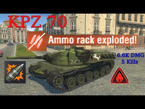 KPZ 70 Ammorack Compilation - HE Shots - one replay 6.6K DMG, 5 Kills - WOT B