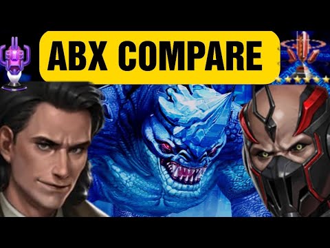 LOKI  VS BALCK BOLT ABX UNIVERSAL COMPARISON IN MARVEL FUTURE FIGHT