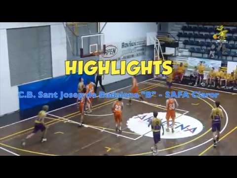 Highlights del partit C.B. Sant Josep vs. SAFA Claror - 30/10/2016 Cadet B U15