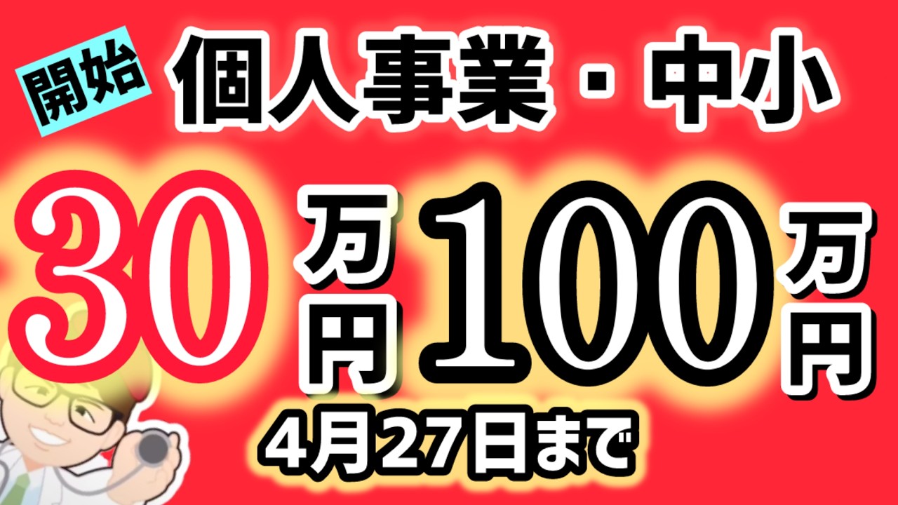 【3月30日開始】個人事業主・中小企業向け30万円100万円4月27日まで・最高30億円・大企業も対象・省エネ補助金・省エネ補助金・非化石転換補助金【中小企業診断士・行政書士 マキノヤ先生】