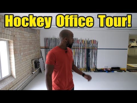 UK Ice Hockey Youtuber  Office - Exclusive Tour of Hockey Tutorial Studio