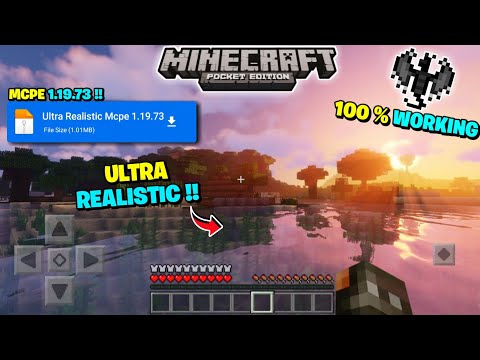 😳 Realistic Shader For Mcpe 1.19.73+ 🔥 | Render Dragon Support 1.19