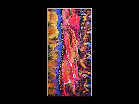 #8171 Experimental Stripes Embellished Contemporary Intuitive Fluid Art 7.07.2021art therapy