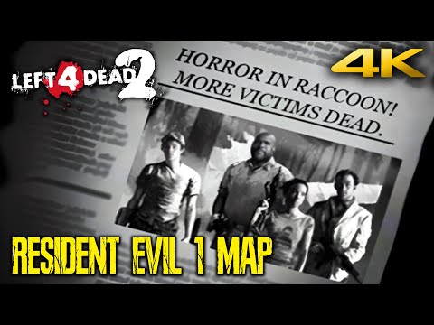 LEFT 4 DEAD 2 - RESIDENT EVIL 1 Spencer Mansion Custom Campaign Co-op Gameplay (4K 60FPS)