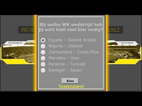 NACpraat 14 6 2018 Rat Poll  - Bij welke WK wedstrijd heb je het meeste bier nodig?