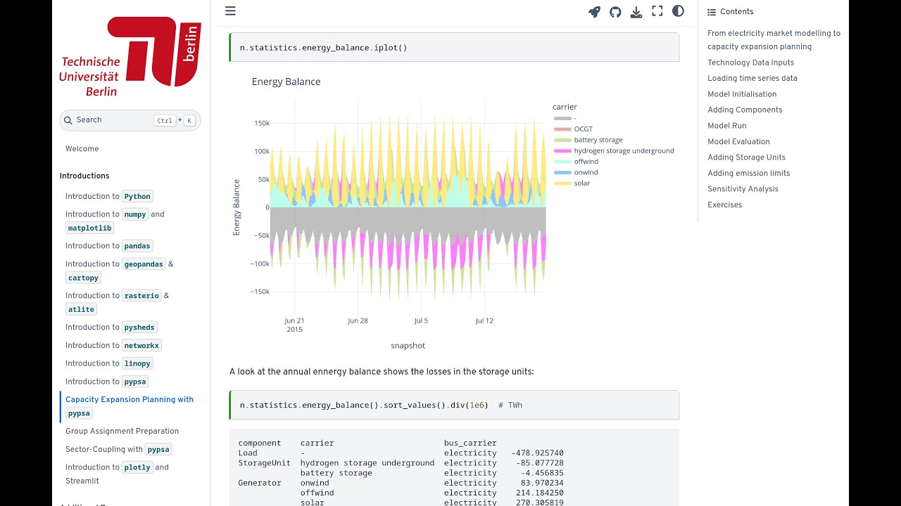 Data Science for Energy System Modelling - Workshop 10: Capacity Expansion with PyPSA