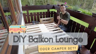 DIY Balkon Lounge | OUTDOOR Couch & Eckschlafsofa | Klapp- & Ausziehbar | Camper Bett