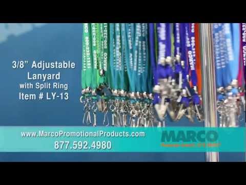 3/8 Adjustable Polyester Lanyard - Split Ring