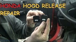 Hood Latch Release Cable Repair Kit Handle for Honda