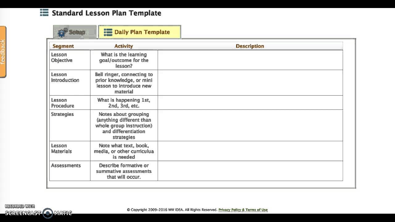 Components of a Lesson Plan in Classbright