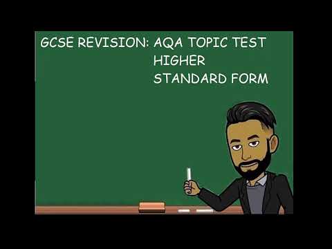 GCSE REVISION: AQA GCSE Maths Higher Topic Test - Standard Form