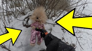 Saved this little pink ball of fur from under the snow