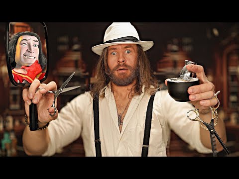 Unexpected Lord Farquaad Barbershop Haircut & Razor Shave | ASMR Roleplay