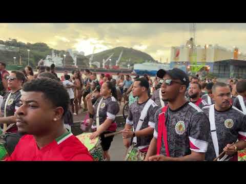 BATERIA RITMO FORTE: Primeiro ensaio de rua da PIEDADE (Carnaval de Vitória)
