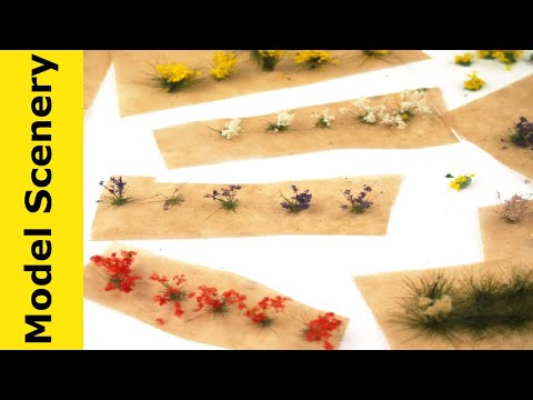 DIY Flowering Static Grass Tufts Diorama Model Railroad Scenery How To