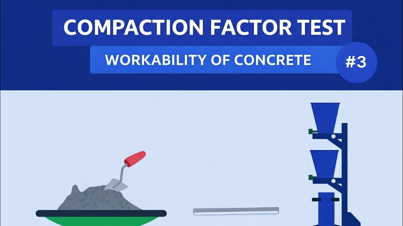 Watch video Compaction Factor Test for Concrete || Test for Workability of Concrete#3 Now Compaction Factor Test for Concrete || Test for Workability of Concrete#3