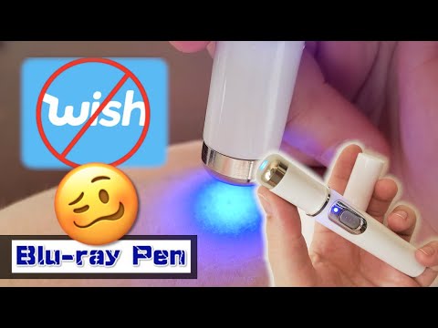 How does the Blue-Ray Acne Aging Wrinkle Remover Pen work from WISH