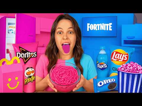 24 HOURS EATING BLUE VS PINK