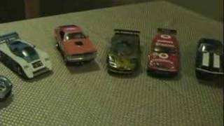 Wall mounted slot car track