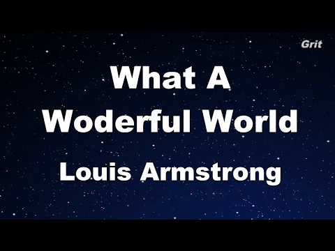 What A Wonderful World - Louis Armstrong Karaoke【Guide Melody】
