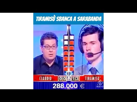 TIRAMISU' VINCE 288 MILA EURO A SARABANDA!!! Papi sconvolto!