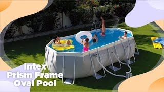 Záhradný bazén INTEX 26796 Prism Frame Oval 503 x 274 x 122 cm kartušová filtrácia