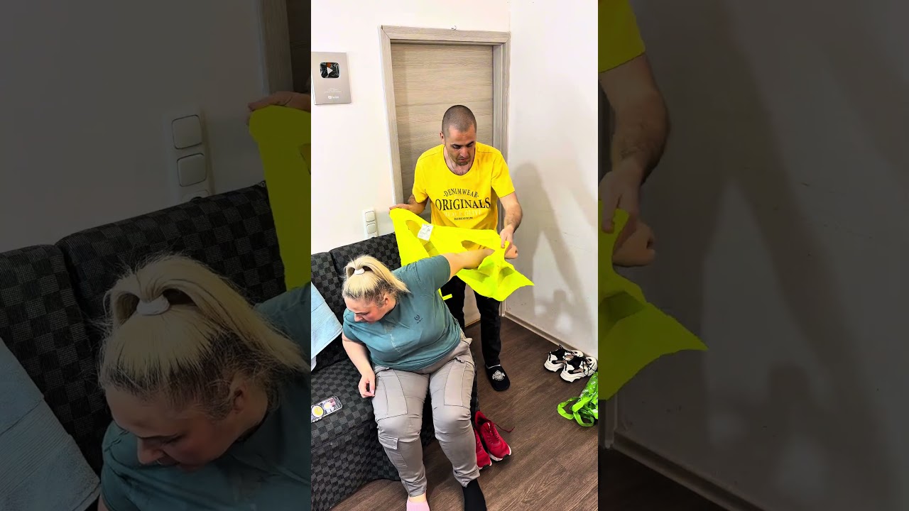 She WORE THIS?! 😱 Pranking my wife with my work clothes! #creative #funny