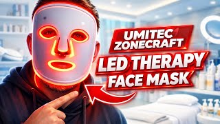 Umitec ZoneCraft LED Therapy Face Mask, Red & Blue Light Therapy, Face Zone Mapping, Remote Control