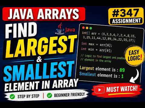 Largest Element In An Array In Java Shorts Java Trending Programming Javaprogramming