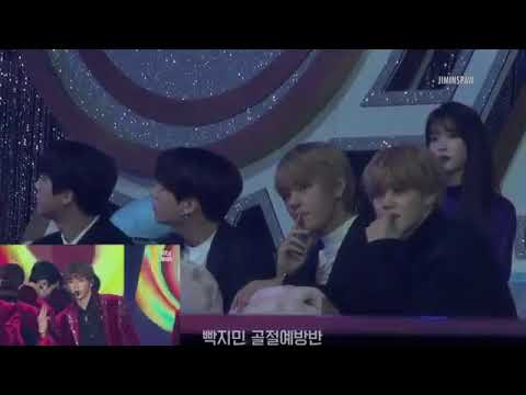 [FANCAM] 180110 BTS Reaction to "Wanna One - Energetic" @ 32nd Golden Disc Awards 2018