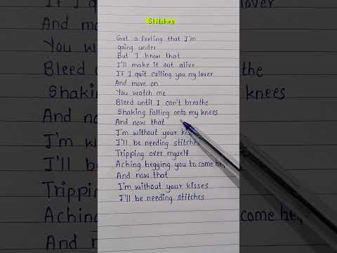 Stitches ❤️&zwj;🩹 song by Shwan Mendes #lyrics