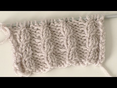 Cable/cross 2 stitches without a cable needle | Knit a small cable pattern