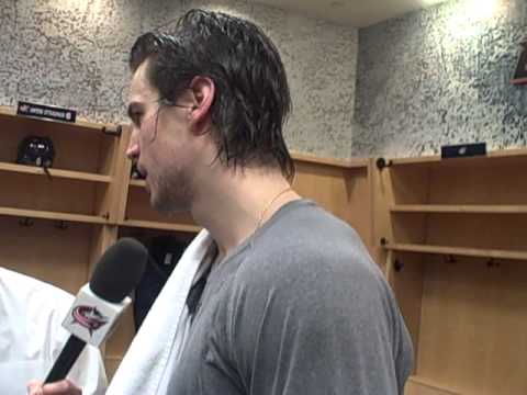 Antione Vermette postgame vs Detroit 1/14/11
